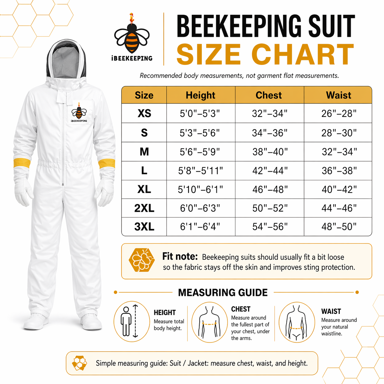 3 Layer Mesh Ventilated Beekeeping Suit with Veil for Full Body Protection